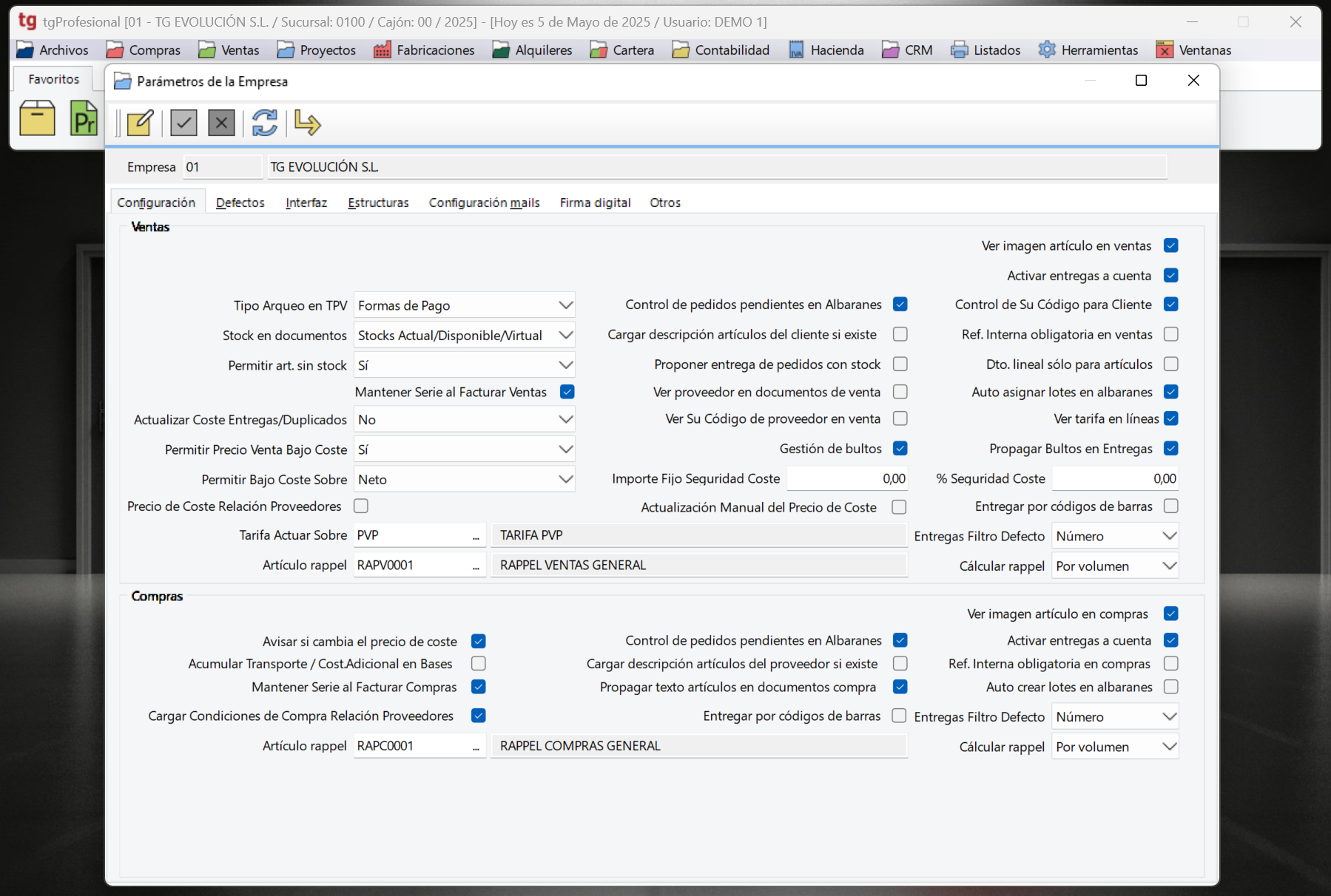 paran config