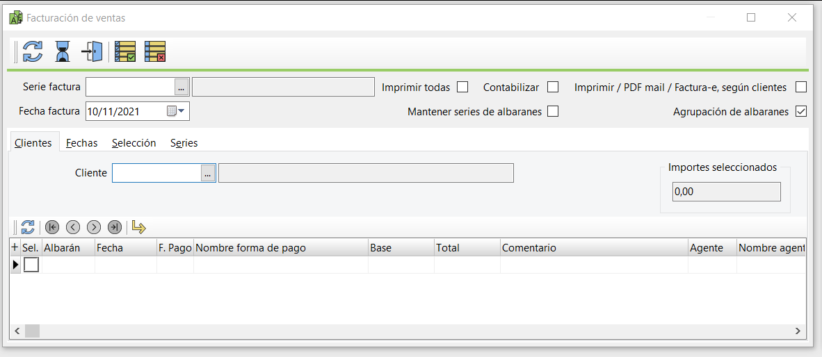 tg facturacion de ventas