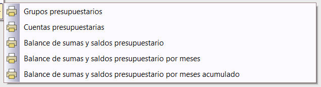 tg listados presupuestaria