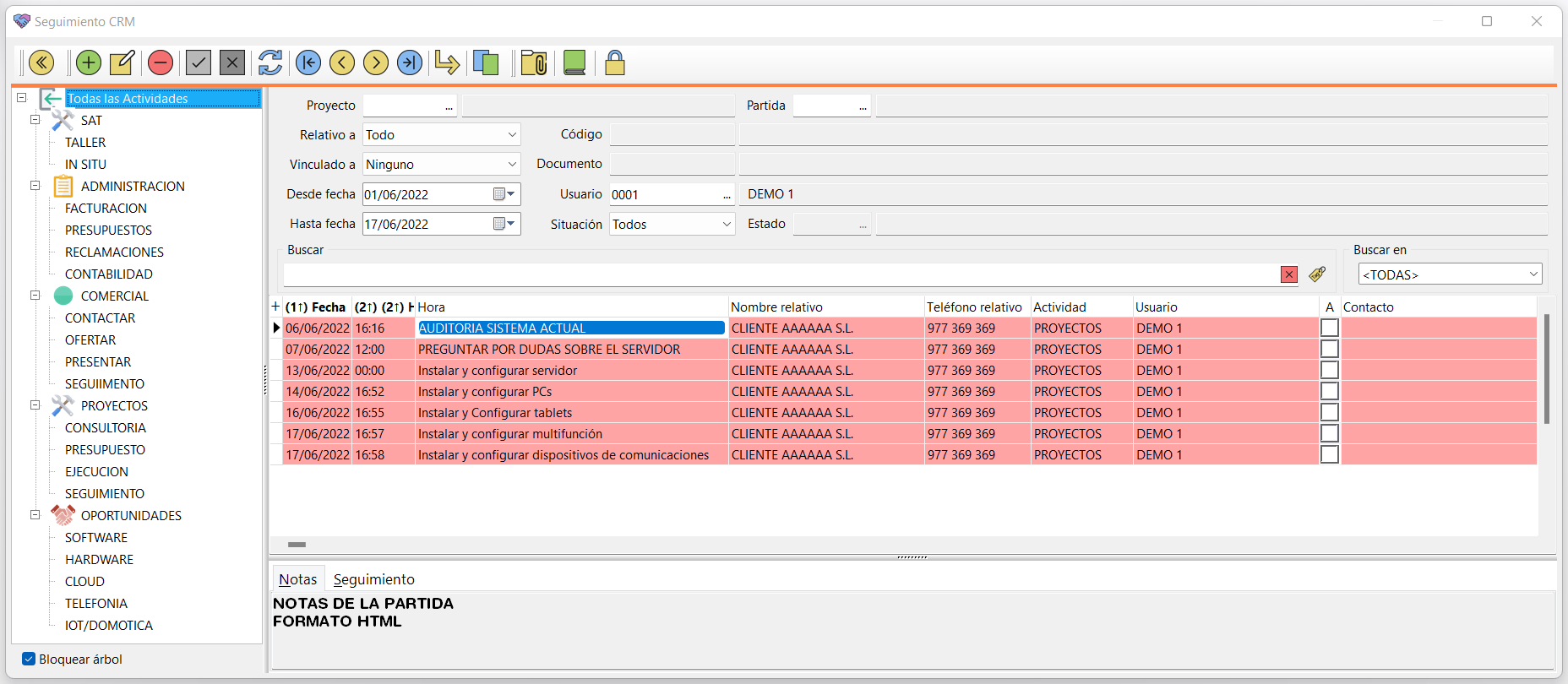 tg crm Seguimiento CRM